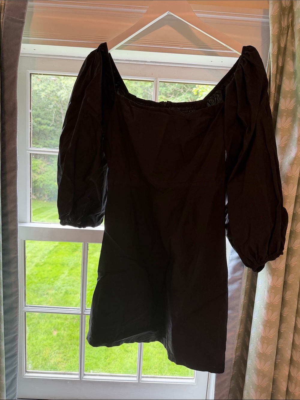 Tuckernuck Classic Black Puff-Sleeve Mini Dress